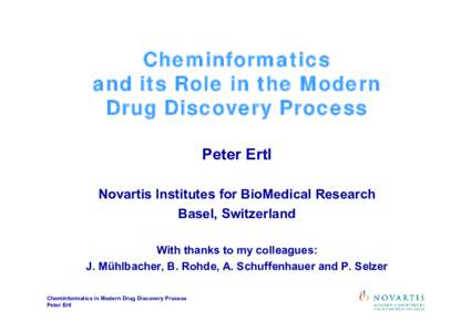 Cheminformatics & Drug Design