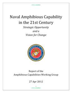 UNCLASSIFIED  Naval Amphibious Capability in the 21st Century Strategic Opportunity and a