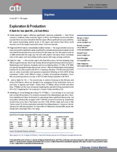 Europe | United Kingdom Exploration Production (Citi) Equities 4 July 2011 │ 56 pages