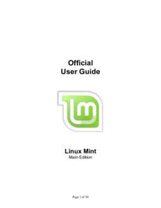 Official User Guide Linux Mint Main Edition