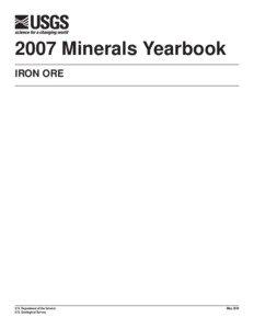 2007 Minerals Yearbook IRON ORE