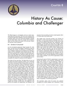 COLUMBIA  ACCIDENT INVESTIGATION BOARD CHAPTER 8