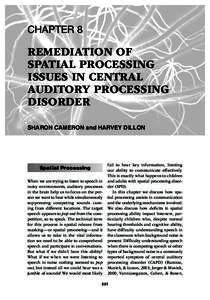 Chapter 8  Remediation of Spatial Processing Issues in Central Auditory Processing