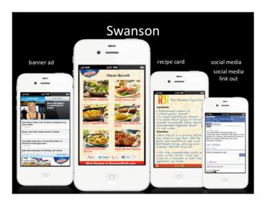 Swanson	
   banner	
  ad	
   recipe	
  card	
    social	
  media	
  