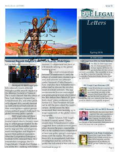 E&E LEGAL LETTERS  Issue XI Letters
