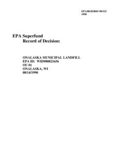 EPA/ROD/R05[removed]EPA Superfund Record of Decision: