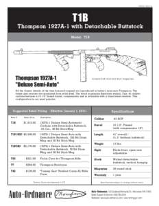 PDFSS-T1BT1B Thompson 1927A-1 with Detachable Buttstock Model: T1B