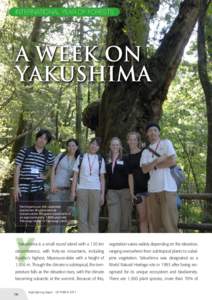 INTERNATIONAL YEAR OF FORESTS  A Week on Yakushima  Participants on the JapaneseAustralian Environmental
