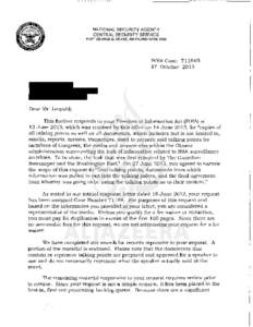1$7,21$/ SECURITY AGENCY CENTRAL SECURITY SERVICE FORT GEORGE G. MEADE, MARYLAND[removed]FOIA Case: 71184B 17 October 2013