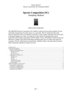 FINAL DRAFT Species Composition (SC) Sampling Method Species Composition (SC) Sampling Method