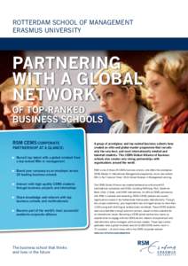 rotterdam school of management erasmus university Partnering with a global network