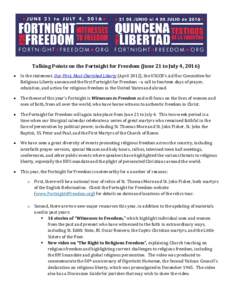 Microsoft Word - Talking Points on the Fortnight for Freedom 2016.docx