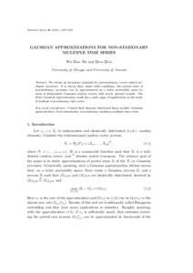 Statistica Sinica), GAUSSIAN APPROXIMATIONS FOR NON-STATIONARY MULTIPLE TIME SERIES Wei Biao Wu and Zhou Zhou University of Chicago and University of Toronto