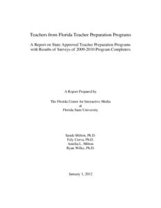 Beginning Teachers in Florida: