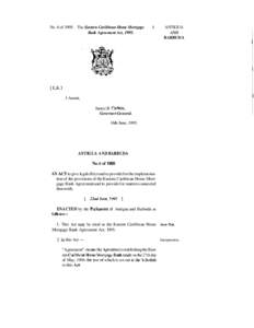 No. 6 of[removed]The Eastern Caribbean Home Mortgage Bank Agreement Act, [removed]ANTIGUA