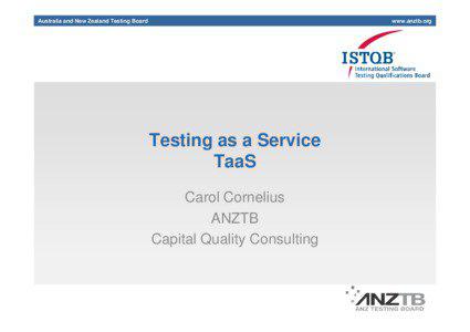 Australia and New Zealand Testing Board  www.anztb.org