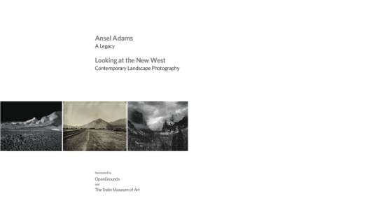 Ansel Adams A Legacy Looking at the New West Contemporary Landscape Photography