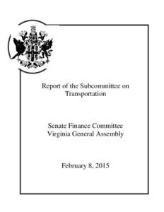 Sw  Report of the Subcommittee on An Assessment of the Transportation