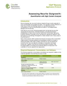 iCell Neurons - Assessing Neurite Outgrowth Using High Content Screening