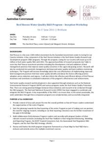Microsoft Word - Reef Rescue Workshop Agenda[removed]docx