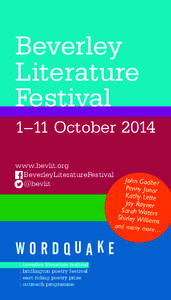 Beverley Literature Festival day or subject