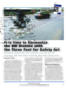 It is time to harmonize the UM Statute with the Three Feet for Safety Act - Plaintiff magazine