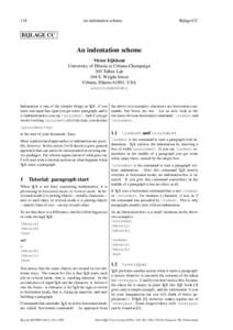 An indentation scheme  118 Bijlage CC