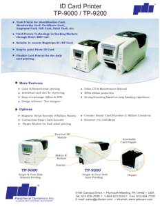 ®  ID Card Printer TPTP-9200 Card Printer for Identification Card, Membership Card, Certificate Card,