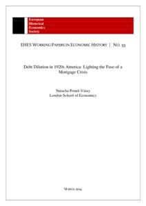 European Historical Economics Society  EHES WORKING PAPERS IN ECONOMIC HISTORY | NO. 53