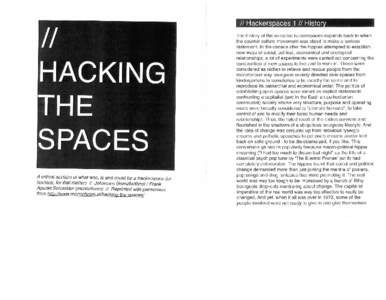 ---------~~ ~~~  II Hackerspaces 1 II History II