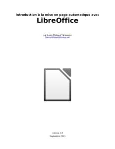 Introduction à la mise en page automatique avec  LibreOffice par Louis-Philippe Véronneau 