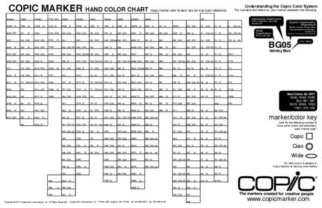Blank Hand Color Chart 11