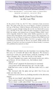 The Library of America • Story of the Week Reprinted from The War of 1812: Writings from America’s Second War of Independence (The Library of America, 2013), pages 121–29. First published in Naval Scenes in the Las