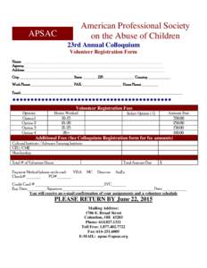 American Professional Society on the Abuse of Children