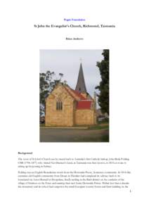 Pugin Foundation  St John the Evangelist’s Church, Richmond, Tasmania Brian Andrews
