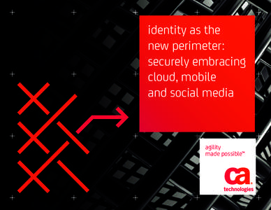 identity as the new perimeter: securely embracing cloud, mobile and social media