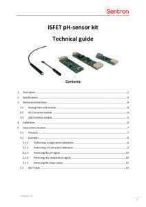 ISFET pH-sensor kit Technical guide Contents 1