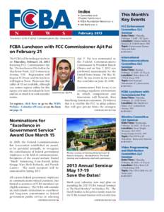 Index  Committee and Chapter Events PAGE 8  FCBA Foundation News PAGE 18