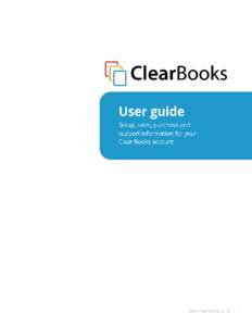 www.clearbooks.co.uk | 1  Content Clear Books Demo 1. Customising your Dashboard 2. Setting up for the first time