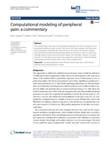 Computational modeling of peripheral pain: a commentary