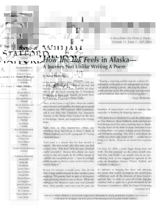 Photo/Kit Stafford  A Newsletter For Poets & Poetry Volume 11, Issue 2 - Fall 2006 Board of Trustees Chair: Shelley Reece