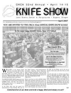 OKCA 32nd Annual • April[removed]KNIFE SHOW