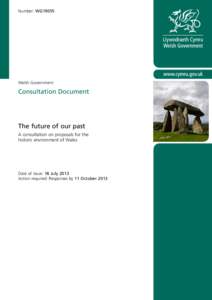 Number: WG19055  Welsh Government Consultation Document