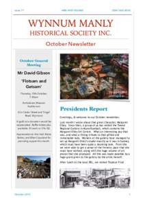 Wynnum Manly Historical Society Newsletter_September_2015