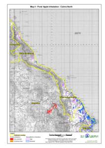 Map 4 - Pond Apple Infestation - Cairns North  Mowbray River Hartley Creek/Coastal