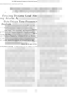 Detecting Dynamic Load Altering Attacks: A Data-Driven Time-Frequency Analysis