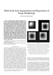 1  Multi Scale Joint Segmentation and Registration of Image Morphology Marc Droske, Martin Rumpf