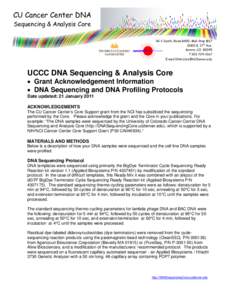 2005 DNA Sequencing & Analysis Core