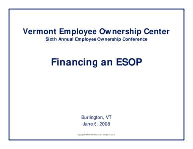 Microsoft PowerPoint - VEOC[removed]Financing an ESOP - Final