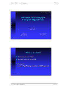 Microsoft PowerPoint - The_French_Saisie_contrefacon_in_European_litigation_issues.ppt